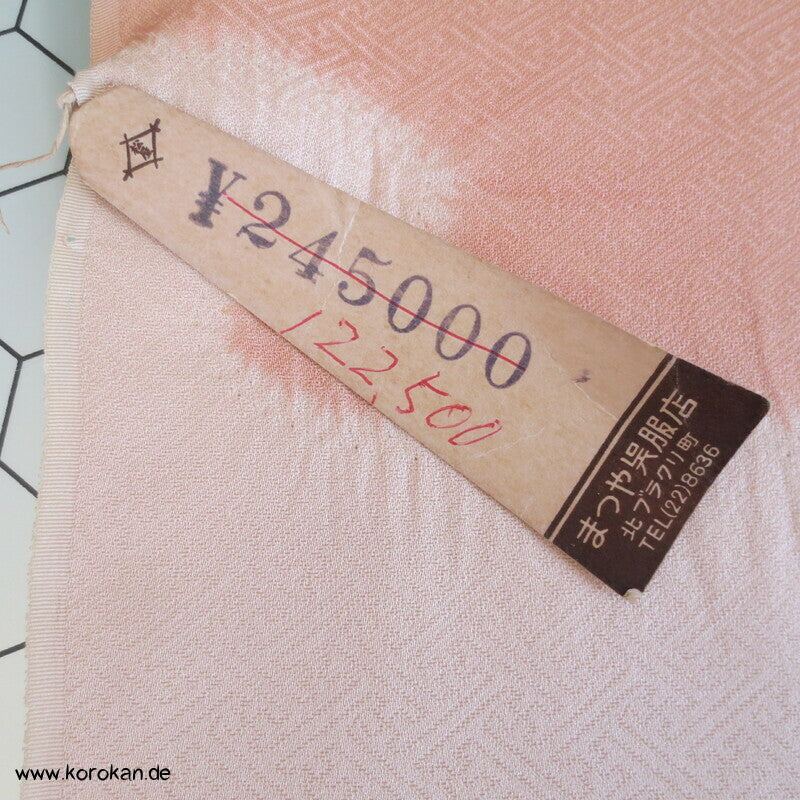 Mandarinenten Rinzu Damast Seide Tanmono für Homongi Kimono