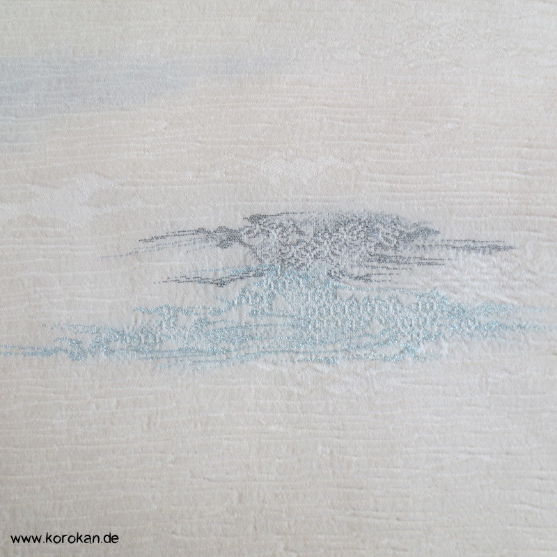 Nebelmuster in Lurex und Urushi Seiden Kimono Borkenkrepp