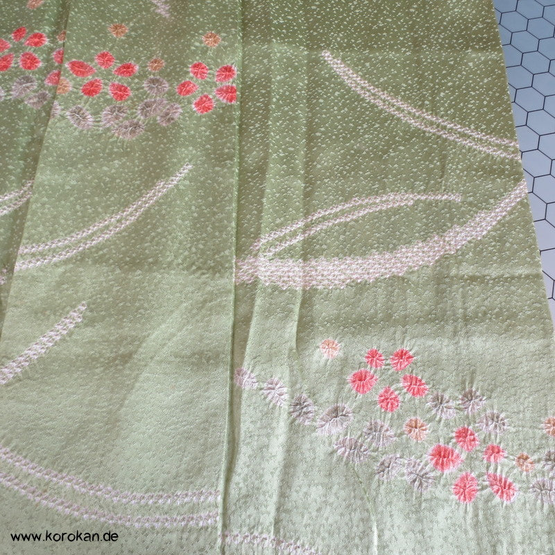 Frühlingswiese Shibori Seiden Komon Kimono