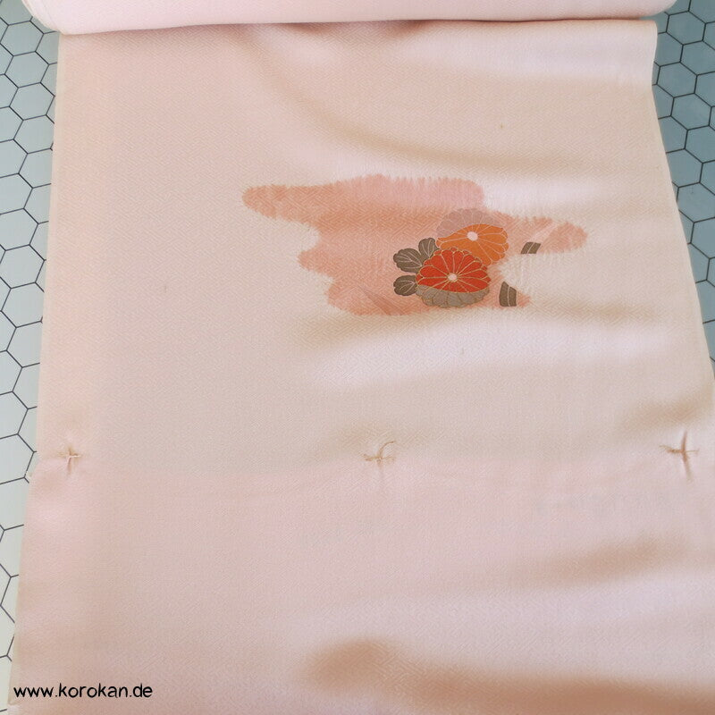 Mandarinenten Rinzu Damast Seide Tanmono für Homongi Kimono