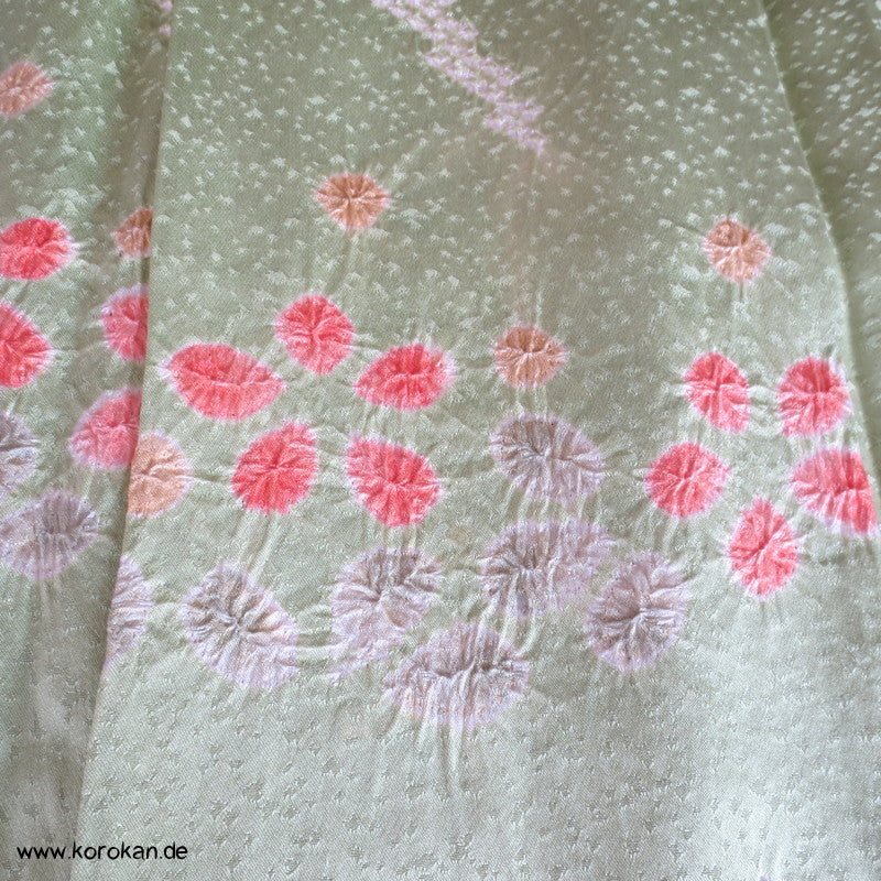 Frühlingswiese Shibori Seiden Komon Kimono