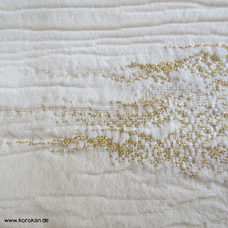 Nebelmuster in Lurex und Urushi Seiden Kimono Borkenkrepp