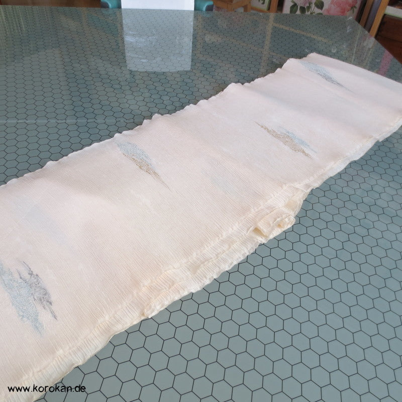 Nebelmuster in Lurex und Urushi Seiden Kimono Borkenkrepp
