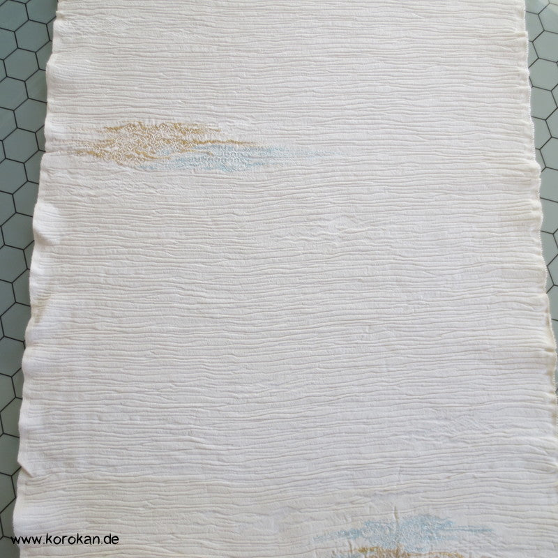 Nebelmuster in Lurex und Urushi Seiden Kimono Borkenkrepp