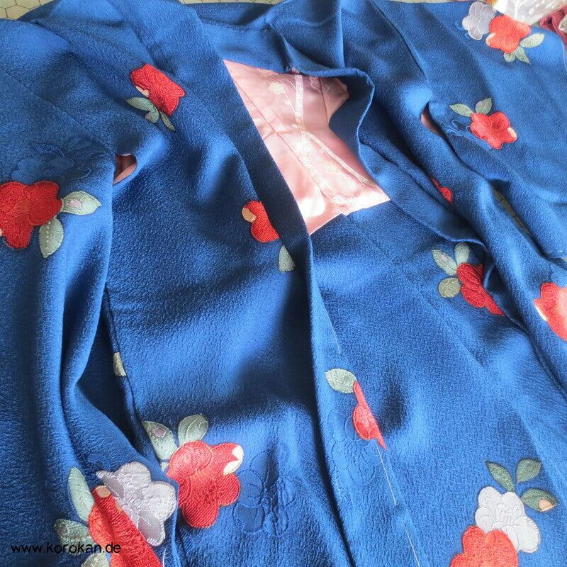 Haori Kimono Jacke Kamelien Seiden Matelassé