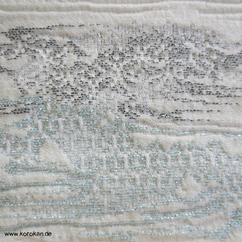 Nebelmuster in Lurex und Urushi Seiden Kimono Borkenkrepp