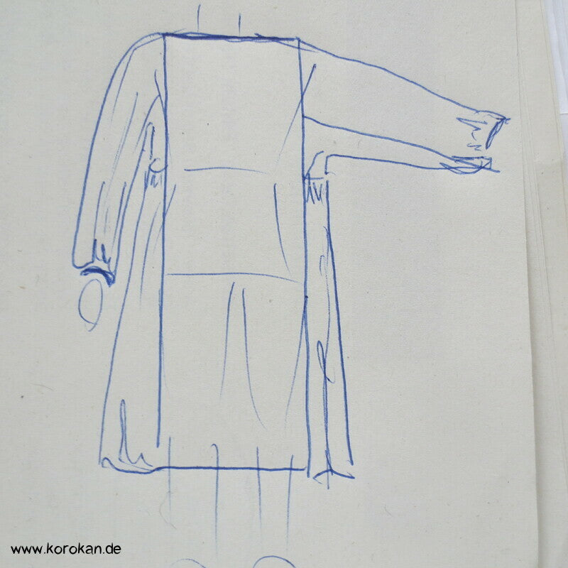Japan Kimono Seiden Upcycling Reformkleid, Okinawa Batikmuster, Gr. L, Unikat