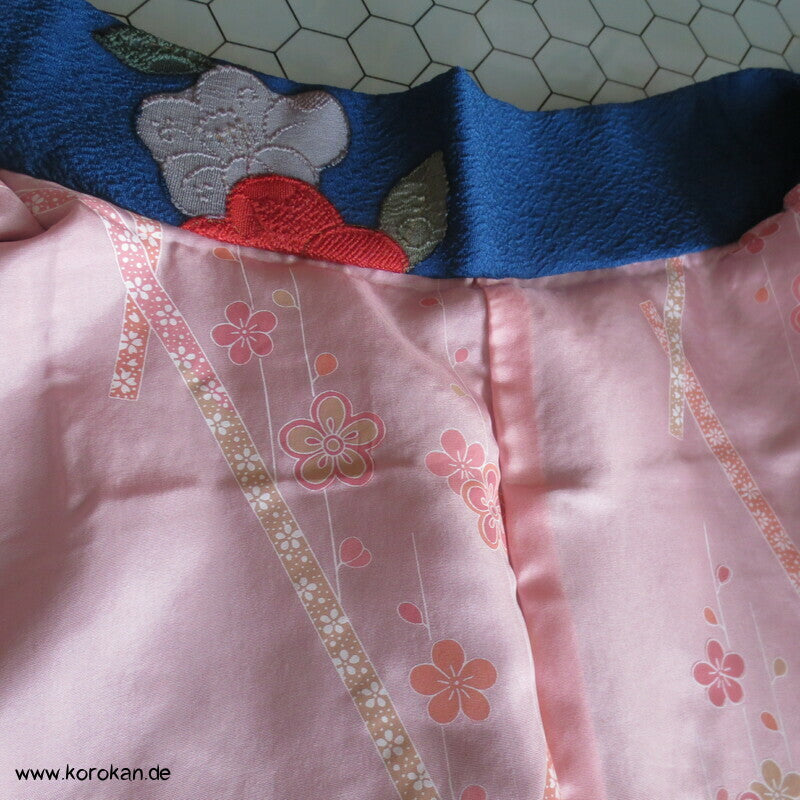 Haori Kimono Jacke Kamelien Seiden Matelassé