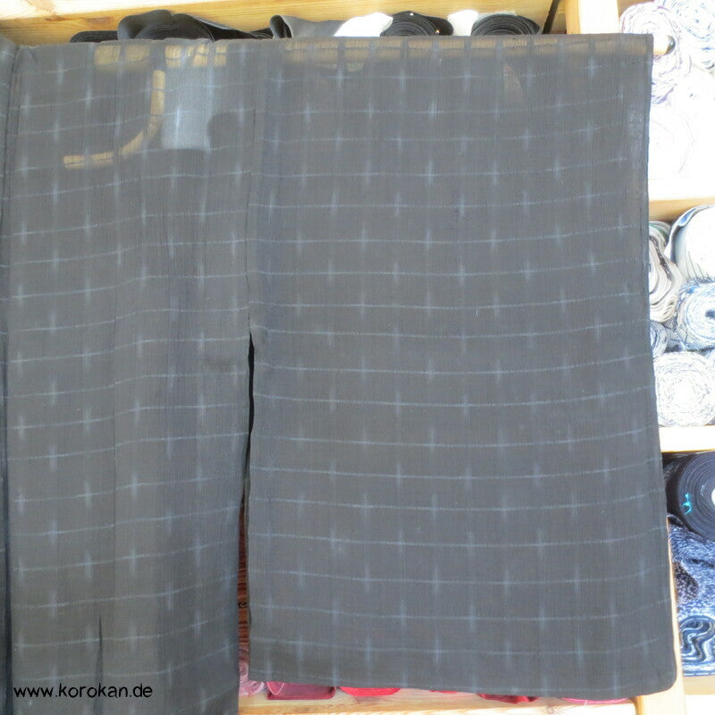 zart karierter Seiden Crepe Chiffon Hitoe Kimono