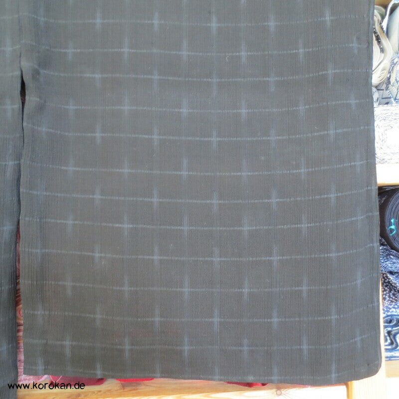 zart karierter Seiden Crepe Chiffon Hitoe Kimono