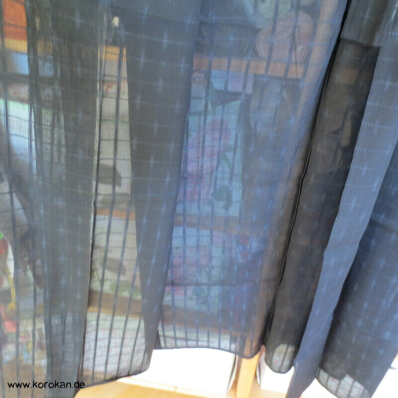 zart karierter Seiden Crepe Chiffon Hitoe Kimono