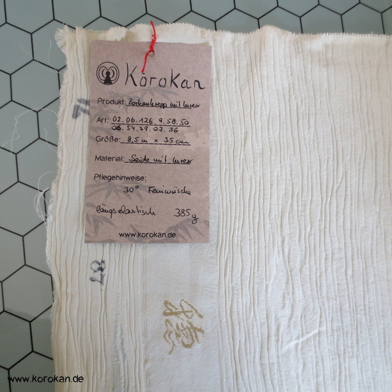 Nebelmuster in Lurex und Urushi Seiden Kimono Borkenkrepp