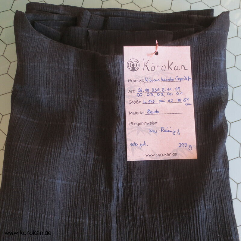 zart karierter Seiden Crepe Chiffon Hitoe Kimono