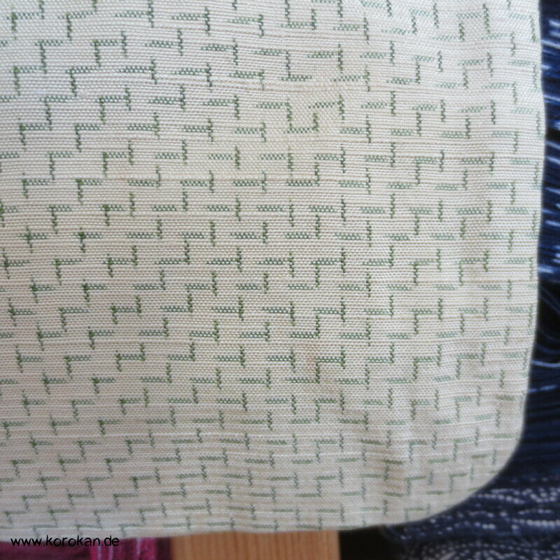 Bambus Kasuri und Druck Tsumugi Kimono