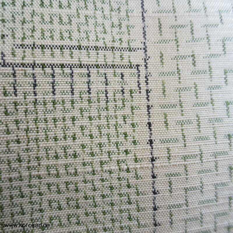 Bambus Kasuri und Druck Tsumugi Kimono