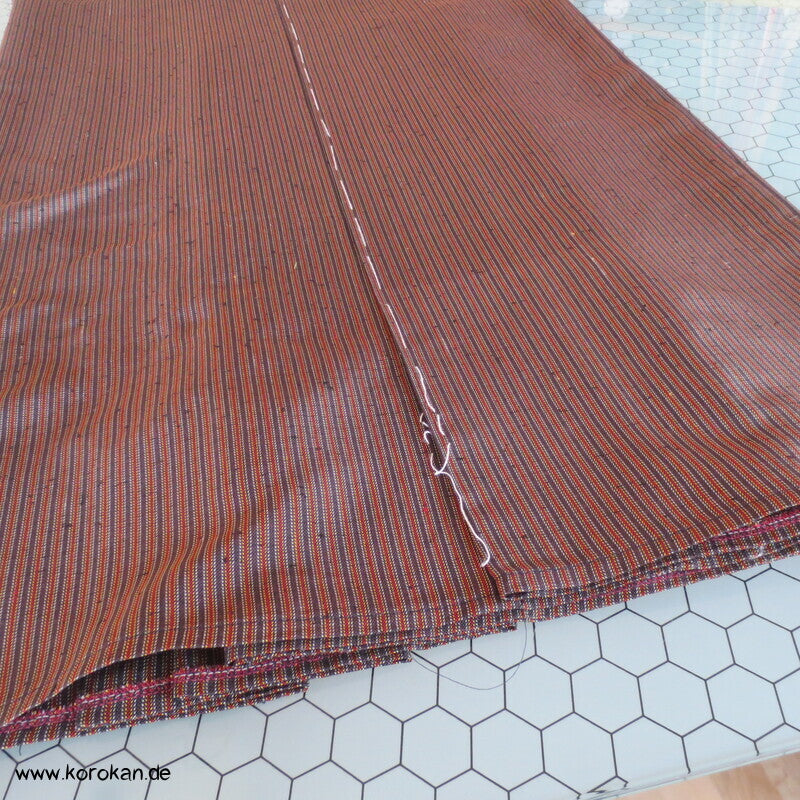 gestreifte Tsumugi Seiden Hakama  - Umanori Hosentyp - neu