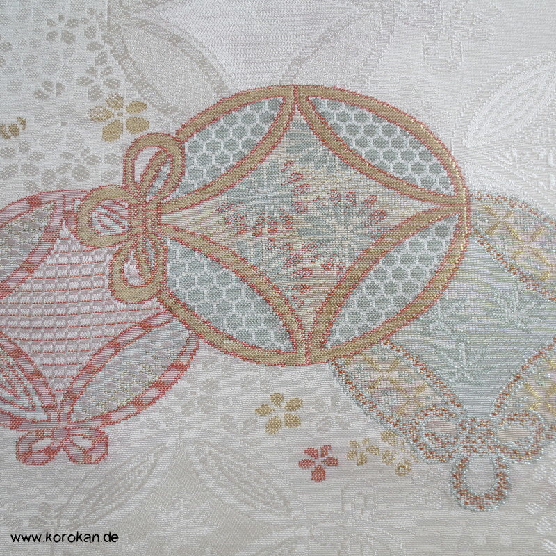 Shippo Seidenjacqard, Lurex - und Urushi, pastellfarben