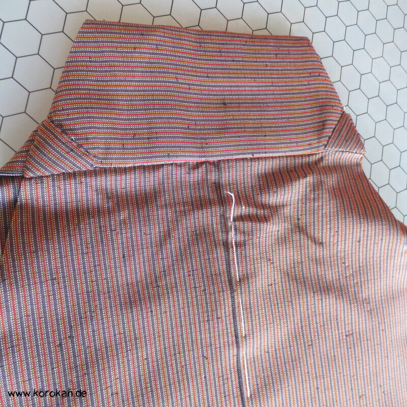 gestreifte Tsumugi Seiden Hakama  - Umanori Hosentyp - neu