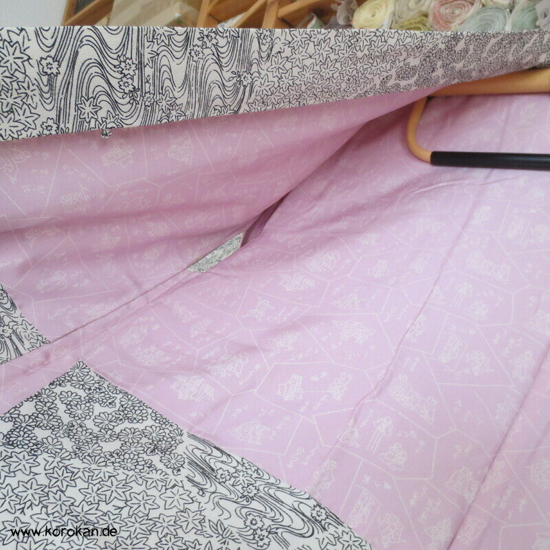 Haori Kimono Jacke Kiribame Steinplattenmuster mit kleinen Motiven
