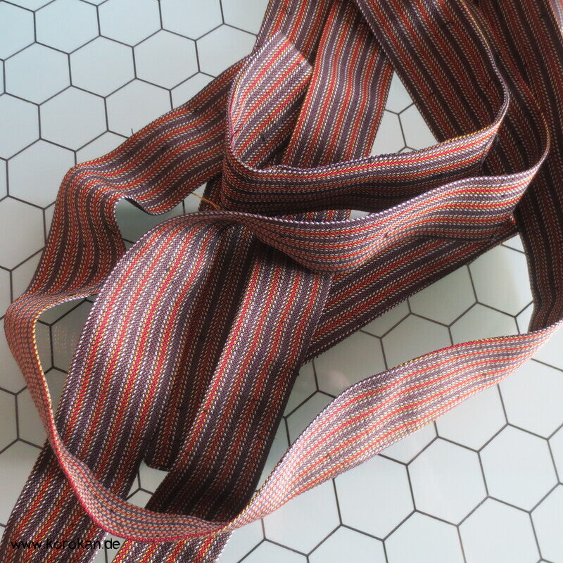 gestreifter Seiden Tsumugi Himo Band