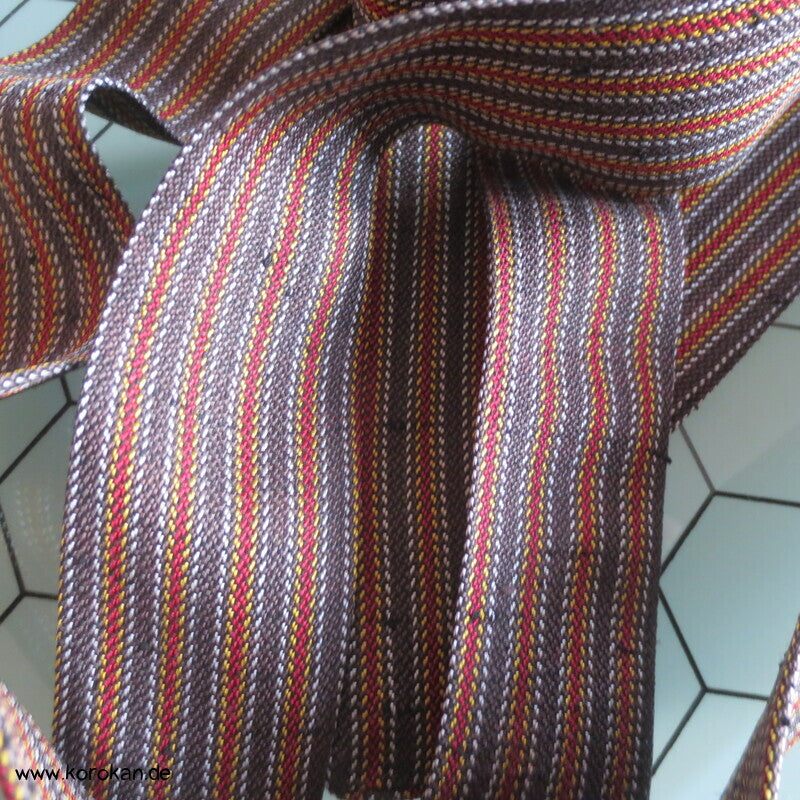 gestreifter Seiden Tsumugi Himo Band