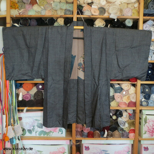 Shikishi Bildfutter Männer Haori feiner Seiden Tsumugi