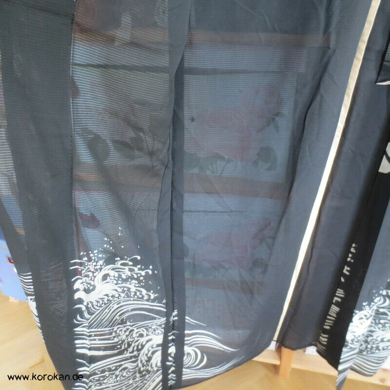 springender Koi antiker Tomesode Kimono aus Rho Seide