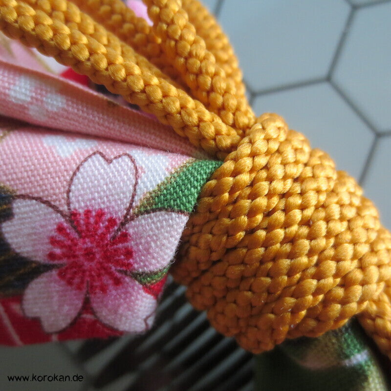 japanischer Haarschmuck Kamm - bunte Bänder