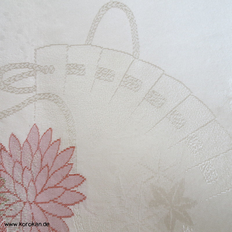 Fächer Seidenjacqard, Lurex - und Urushi, pastellfarben