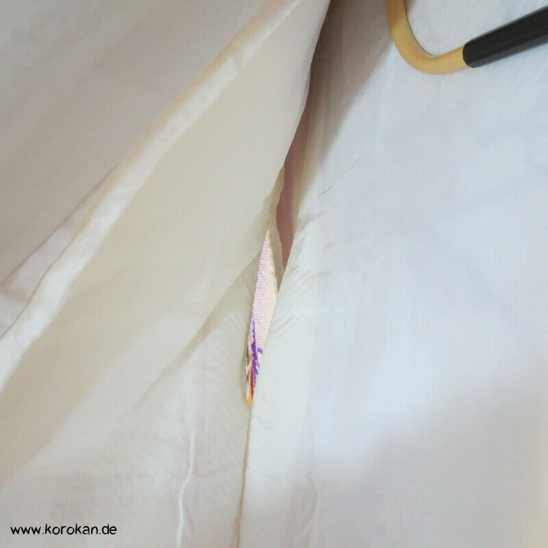 Furisode Kimono Full Shibori Seidendamast Stoffrollenmuster