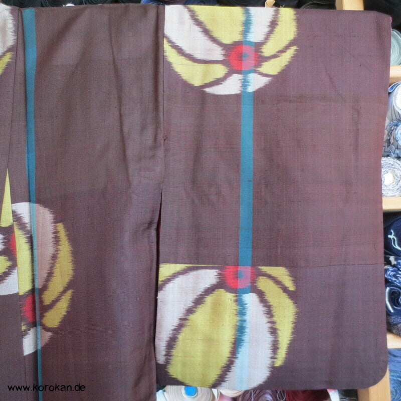 Temari Bälle, bunt auf braun Meisen Kimono