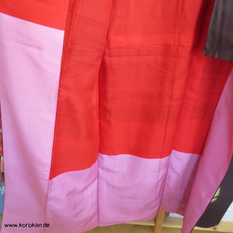 Temari Bälle, bunt auf braun Meisen Kimono