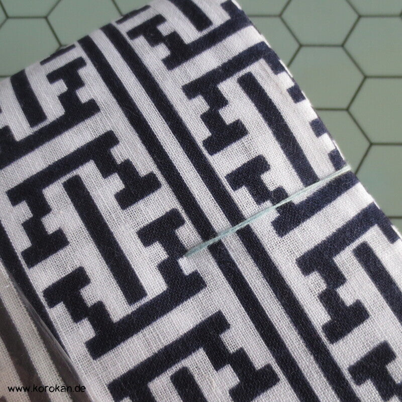 Tanmono Yukata Kimono Baumwoll Männerstoff, geometrisch, neu