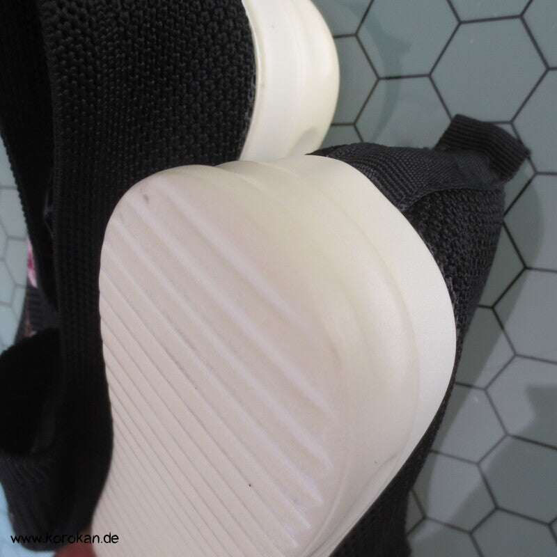 Kirschblütenstickerei Slip On Schuhe, gestrickt, Gummisohle, Gr. 37