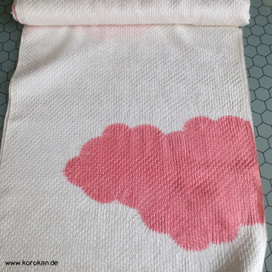 Präge Shibori Wolken Kimono Seide Sayagata Damast