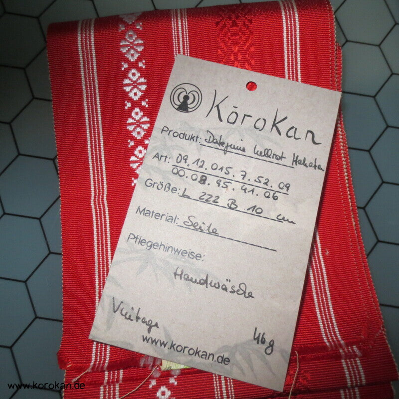 Datejime / Himo Kimonobindeband mit Mittelverstärkung, Rips Seide