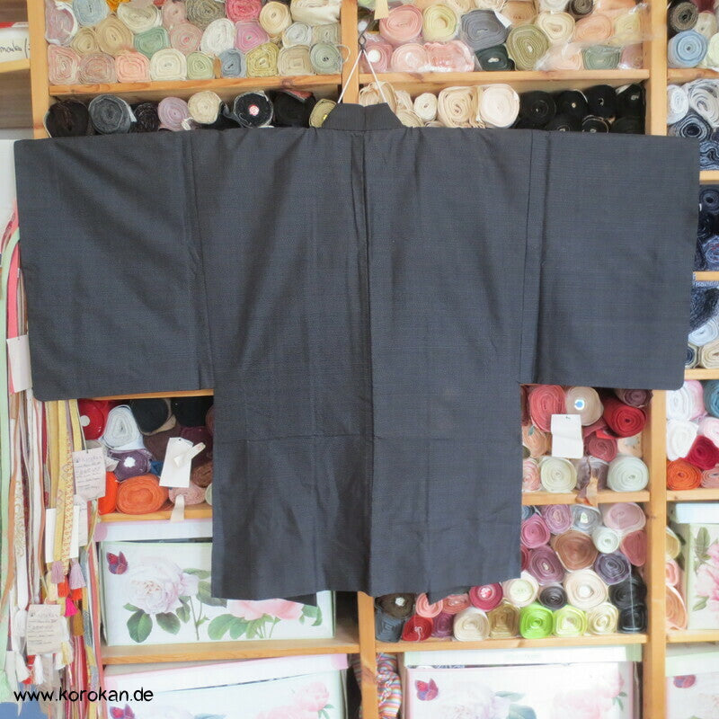 handgemalte chinesische Tierkreiszeichen Seiden Futter Haori Tsumugi Seide Kimono Jacke