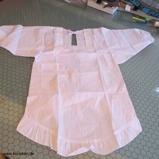 Kappougi Kimono Schürze mit Ärmeln, weiß, neu