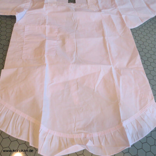 Kappougi Kimono Schürze mit Ärmeln, weiß, neu