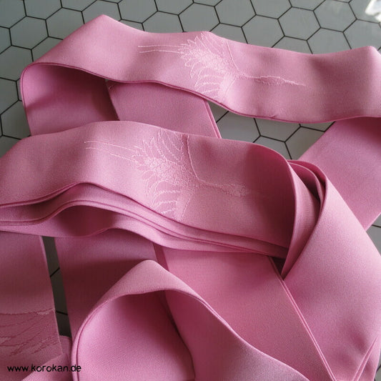 Koshihimo rosa Seidendamast Kraniche