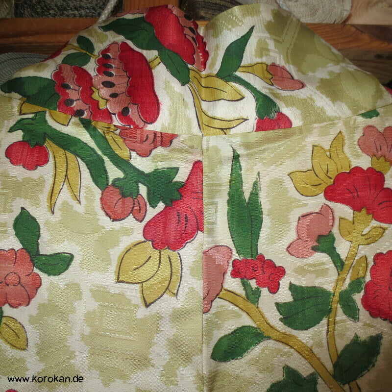 feine leichte 1950'er Haori Kimono Jacke, Kamelien