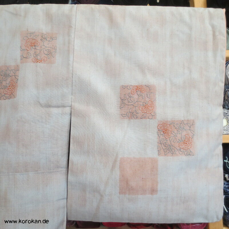 Bokashi und Sashiko Stickerei Tsumugi Tsukesage Kimono