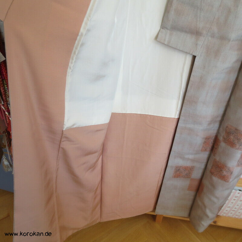 Bokashi und Sashiko Stickerei Tsumugi Tsukesage Kimono