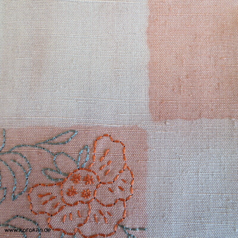 Bokashi und Sashiko Stickerei Tsumugi Tsukesage Kimono