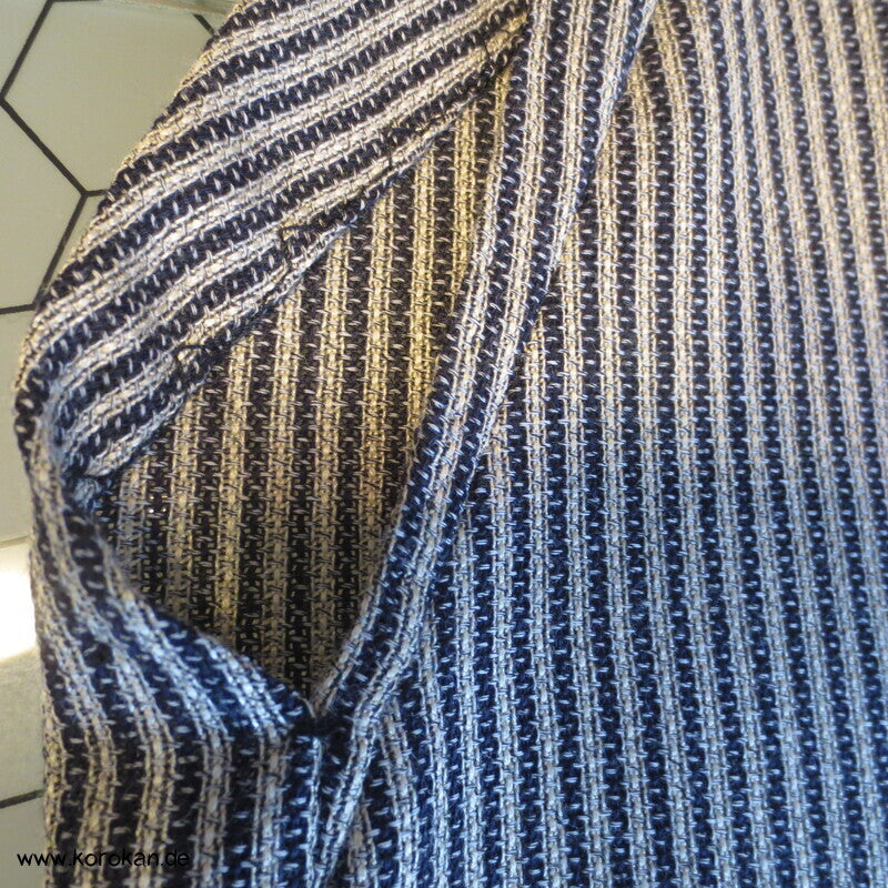 gestreifte Sommer Hakama  - Umanori Hosentyp - neu  - gestreifte Wollmischung