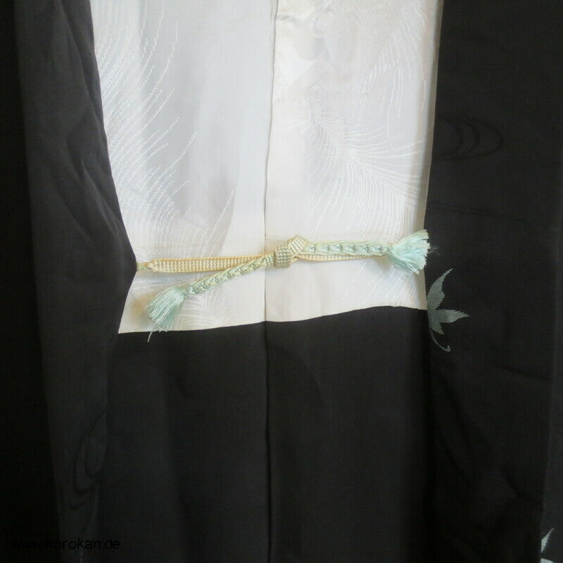 Urushi Ahorn über Wellen Seiden Jacquard japanische Haori Kimonojacke