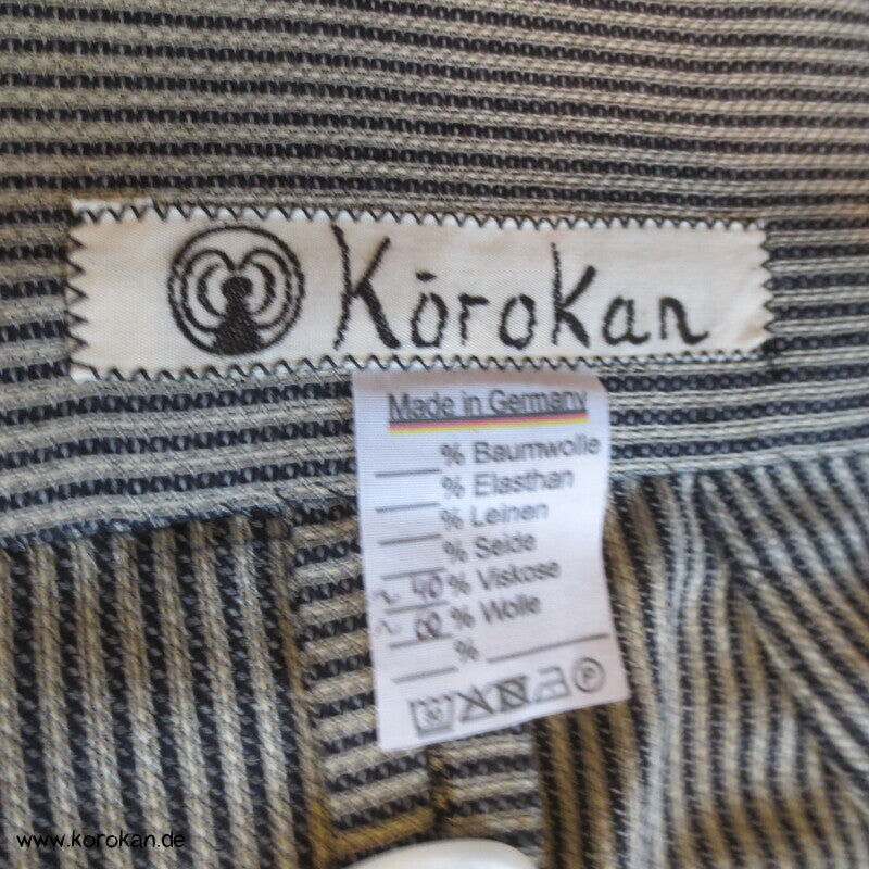 gestreifte Sommer Hakama  - Umanori Hosentyp - neu  - gestreifte Wollmischung