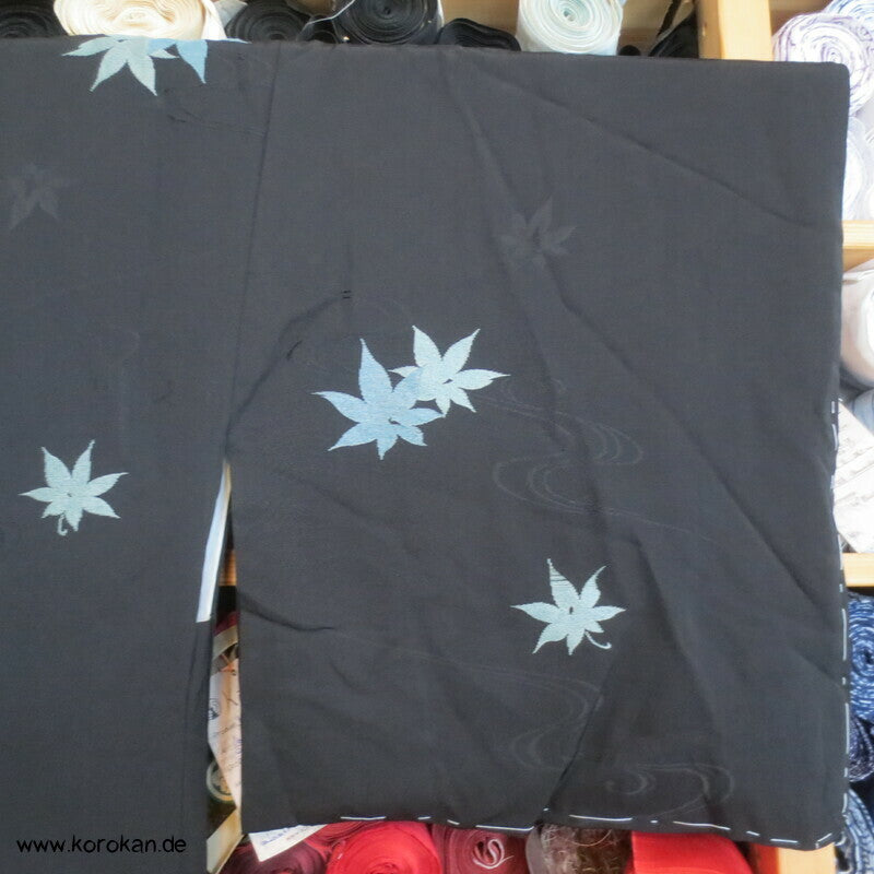 Urushi Ahorn über Wellen Seiden Jacquard japanische Haori Kimonojacke