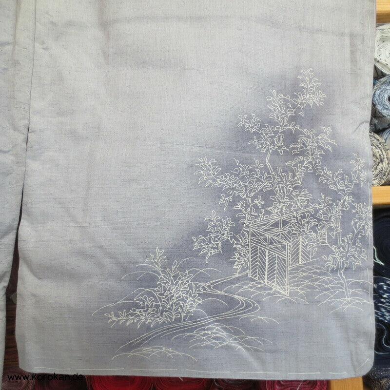Gartenlandschaft Tsumugi Homongi Kimono