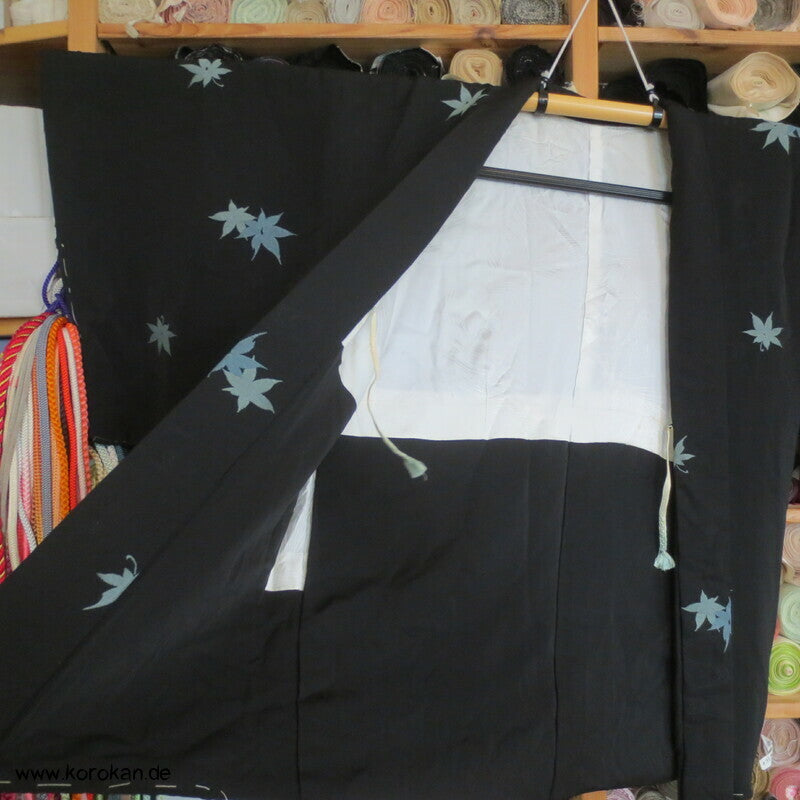 Urushi Ahorn über Wellen Seiden Jacquard japanische Haori Kimonojacke